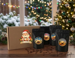 Vánoční dárková sada káv „Káva od Ježíška“ (4× 60 g)